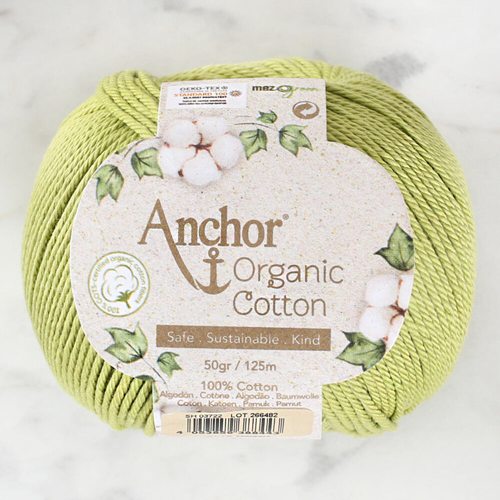 Anchor Organic Cotton Yeşil El Örgü İpi - SH 03722
